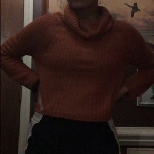 Orange/ brown cropped sweater